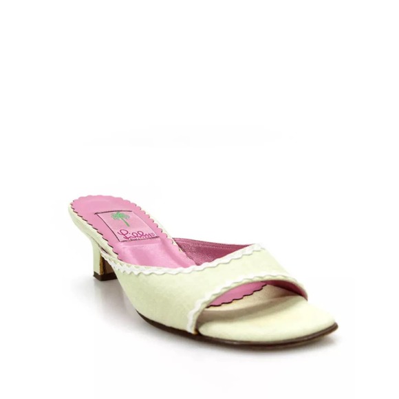 Lilly Pulitzer Casual Linen Ric Rac Trim Sandals - Picture 1 of 5